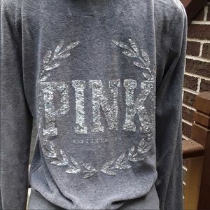 Victoria’s Secret Bling Velour Full Zip Hoodie